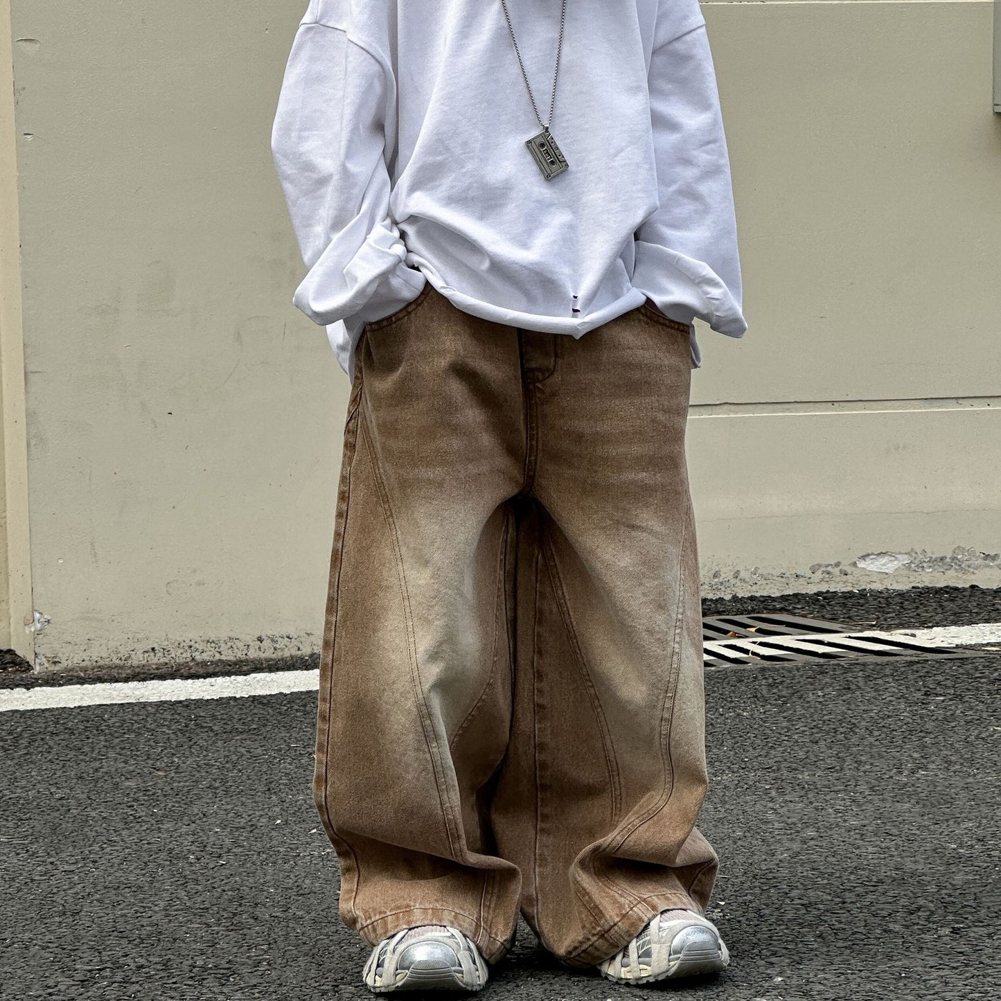 Children's Spring Boys Korean Style Baggy Straight Trousers Children's Pants