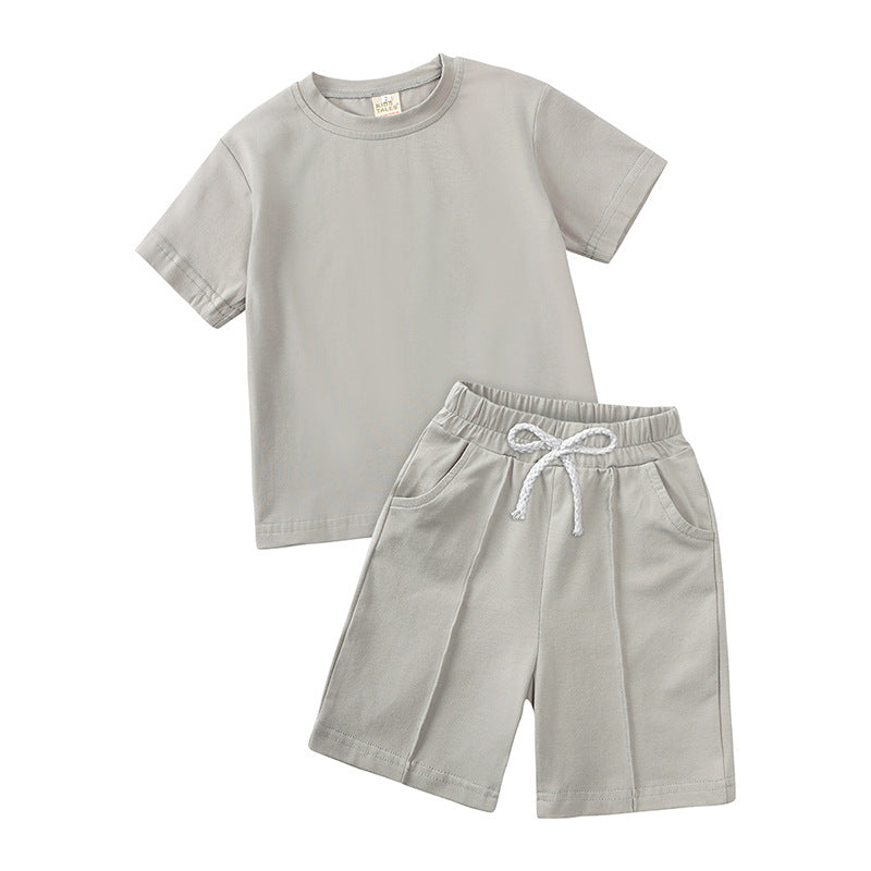 Children's Summer Boy Loose Casual Short-sleeved Shorts Children's Suit