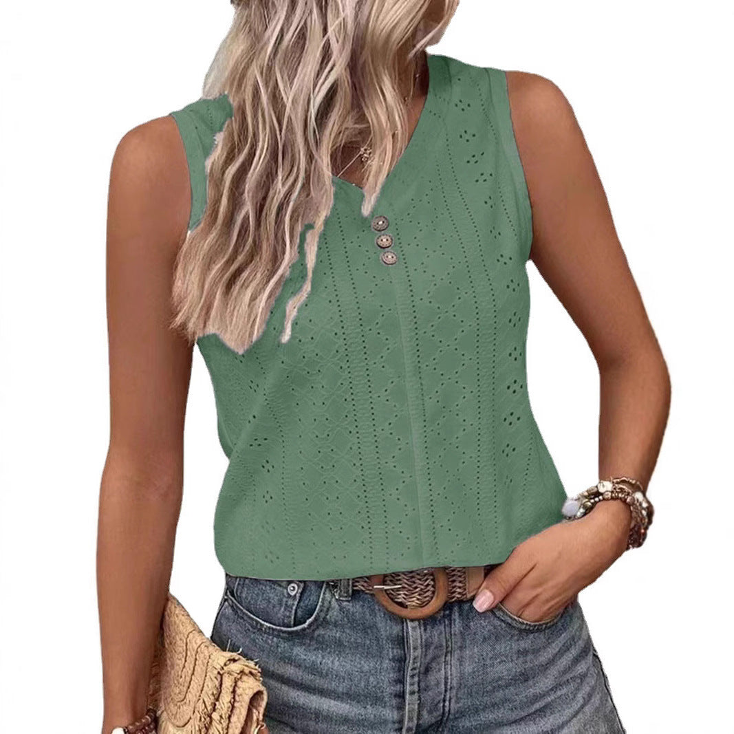 Women's Solid Color Casual Round Neck Clinch Small Vest/suspenders/tube Top