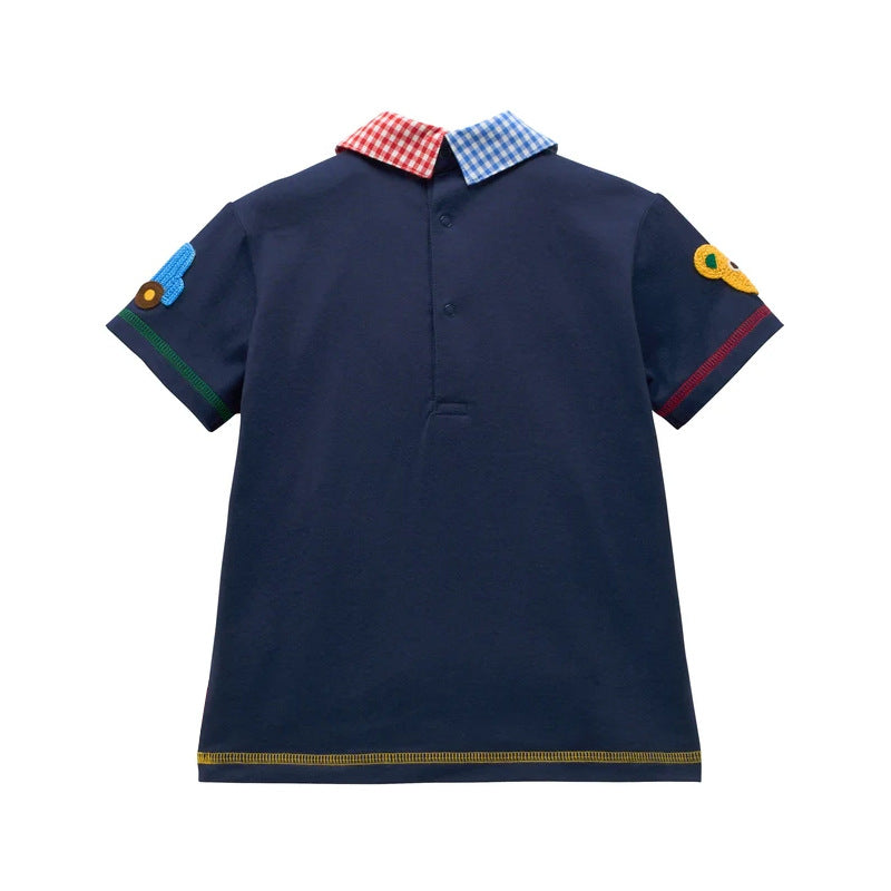 Short Sleeve Boy Cartoon Cute Colorful Children's T-shirt