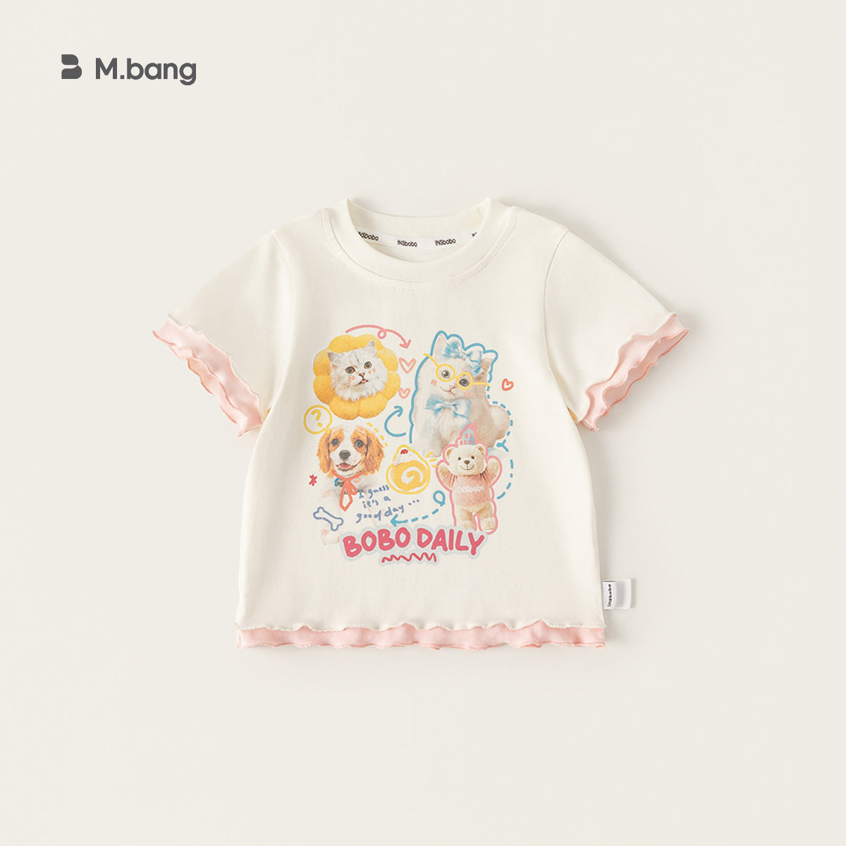 Children's Shirt Trendy Fake Two Pieces Summer Short Sleeve Children's T-shirt