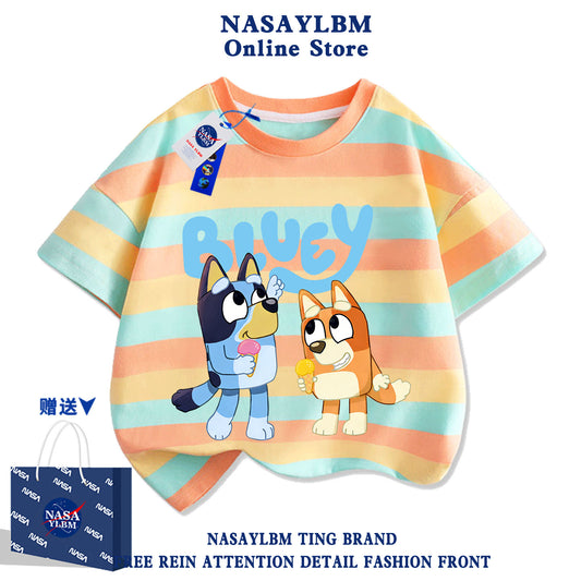 Women's & Men's Summer Cotton Small Large Medium Short Sleeve Round Neck Loose Children's T-shirt
