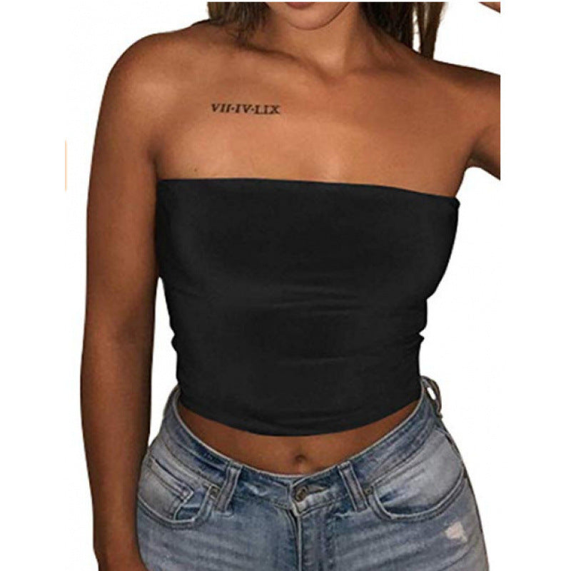 Women's Color Yoga Sports Sexy Bottoming Tube Vests