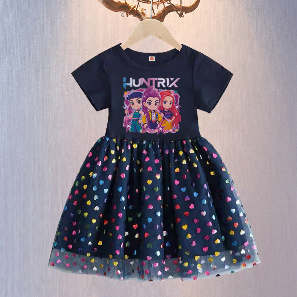 Children's Summer Short Sleeve Princess Clothing Gauze Witch Hunting Children's Dress