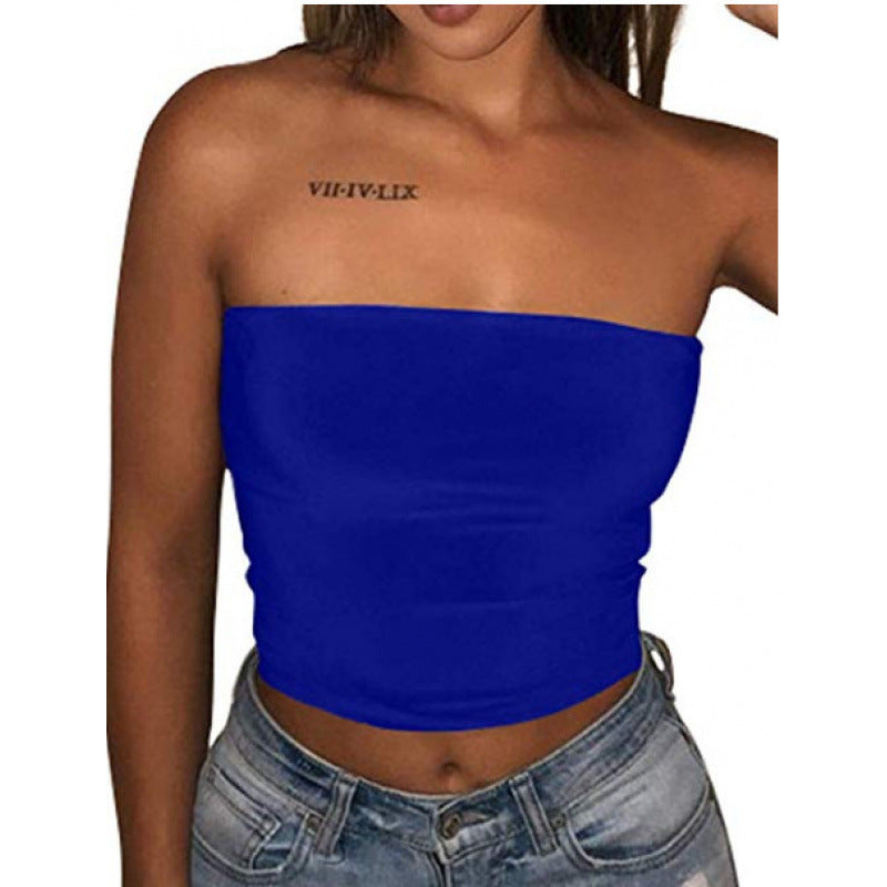 Women's Color Yoga Sports Sexy Bottoming Tube Vests