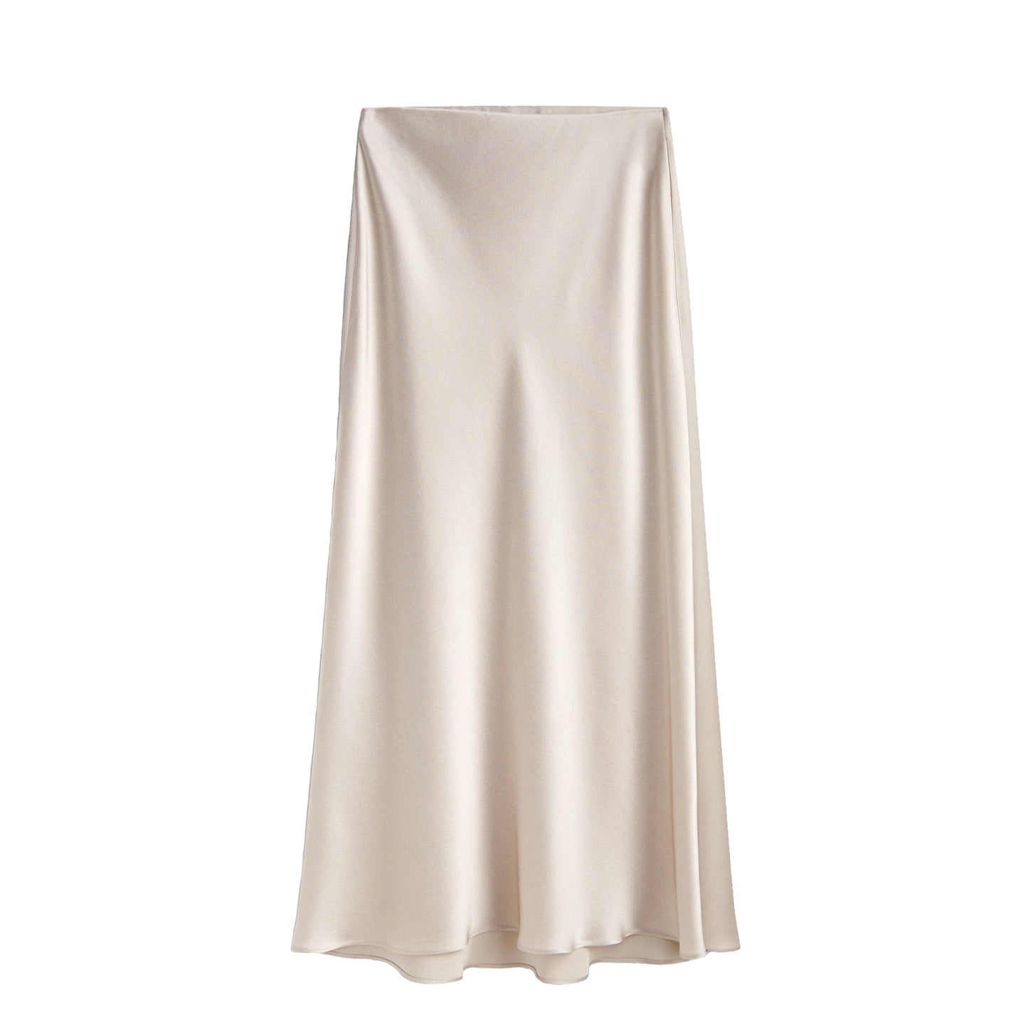 Women's Satin High Waist Elastic Quality Split Skirt
