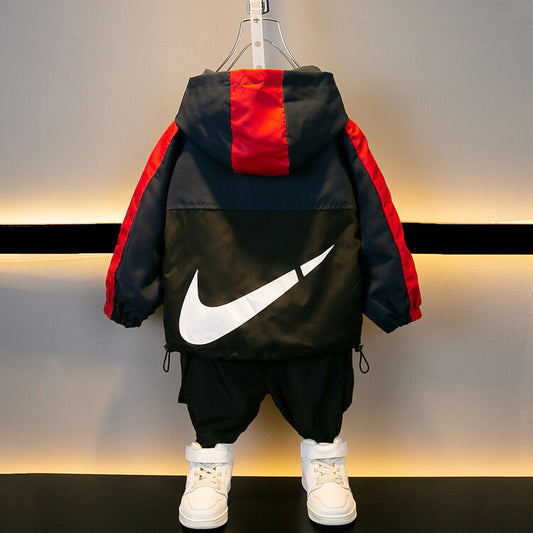 Children's Hook Clothes Handsome Sports Shell Jacket Two-piece Middle Children's Suit