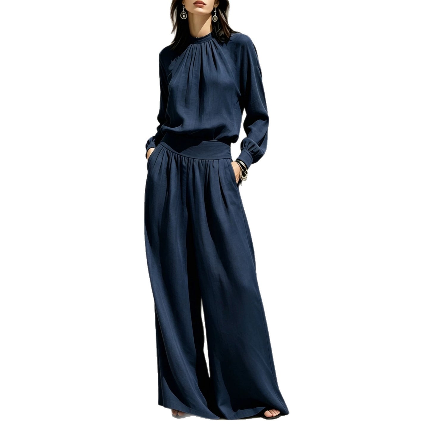 Women's Autumn High-grade Stand Collar Wear Loose Fashion Casual Suit