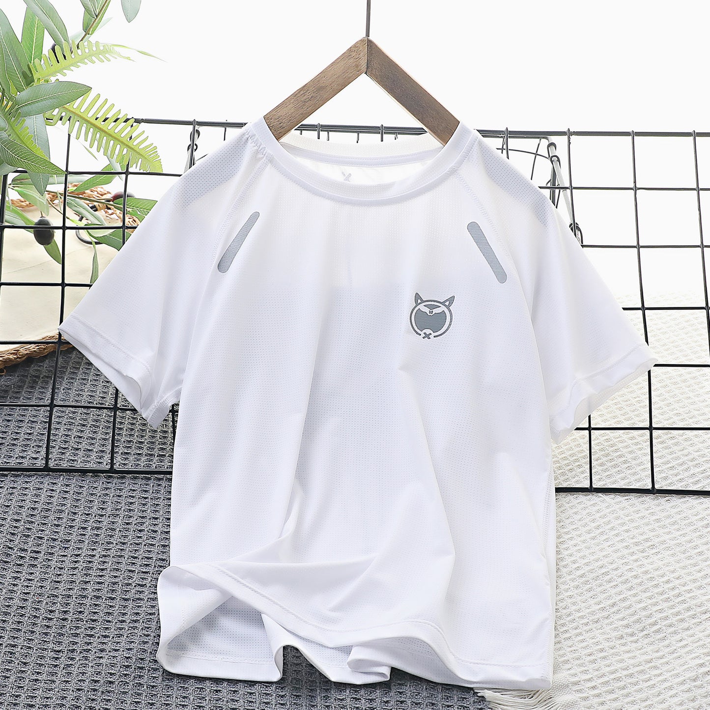 Sports Summer Top Nylon P Mesh Medium Big Four Needles Children's T-shirt