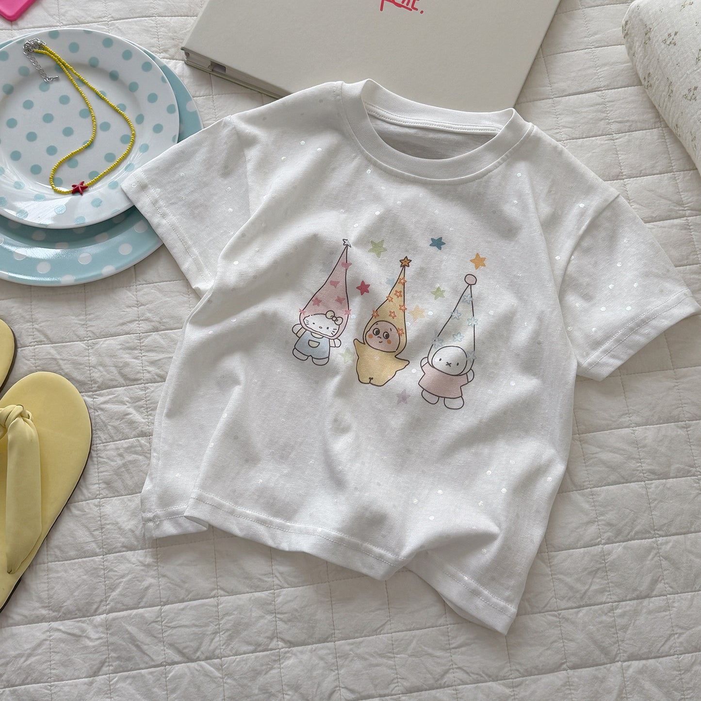 Children's Summer Short-sleeved Cartoon Laser Dot Boys Children's T-shirt