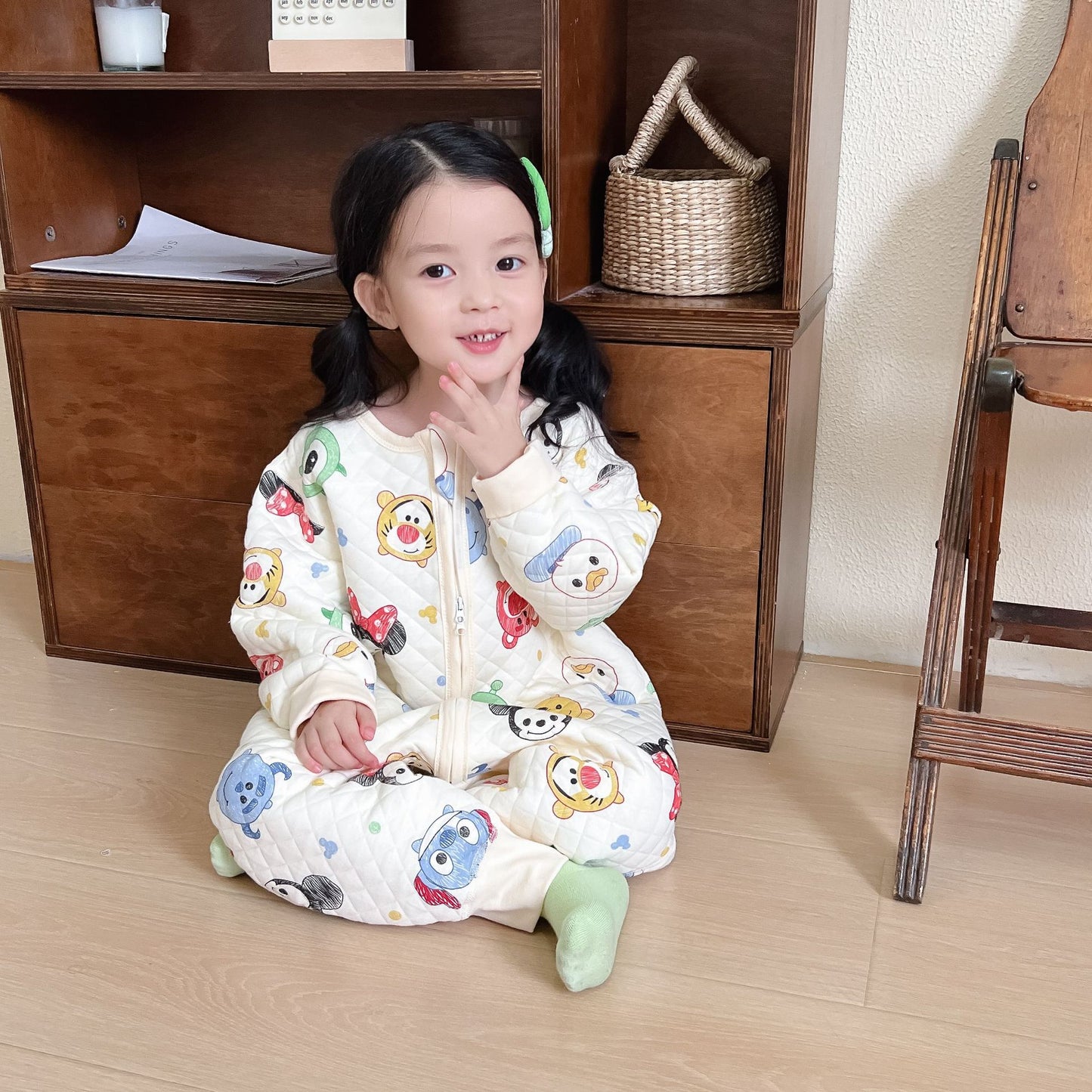 Seamless Warm Sleeping Bag Infant One-piece Jumpsuit, Climbing Suit