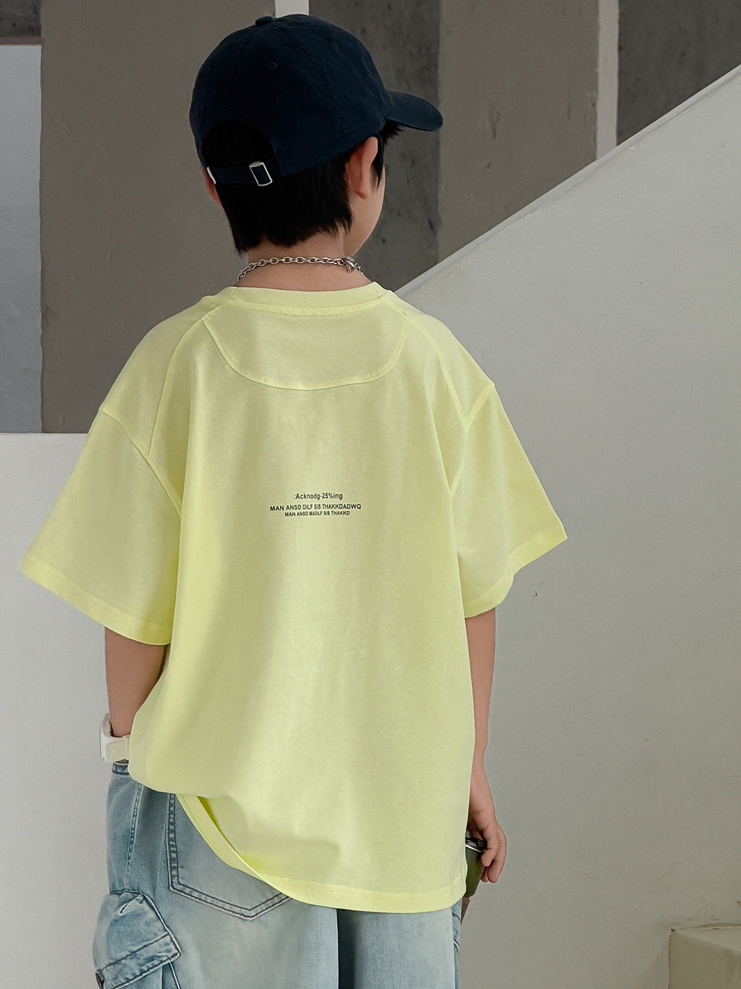 Children's Summer Loose Top Boys Medium Big Children's T-shirt