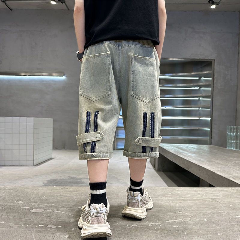 Denim Shorts Loose Comfortable Casual Medium Big Western Style Fashion Children's Pants