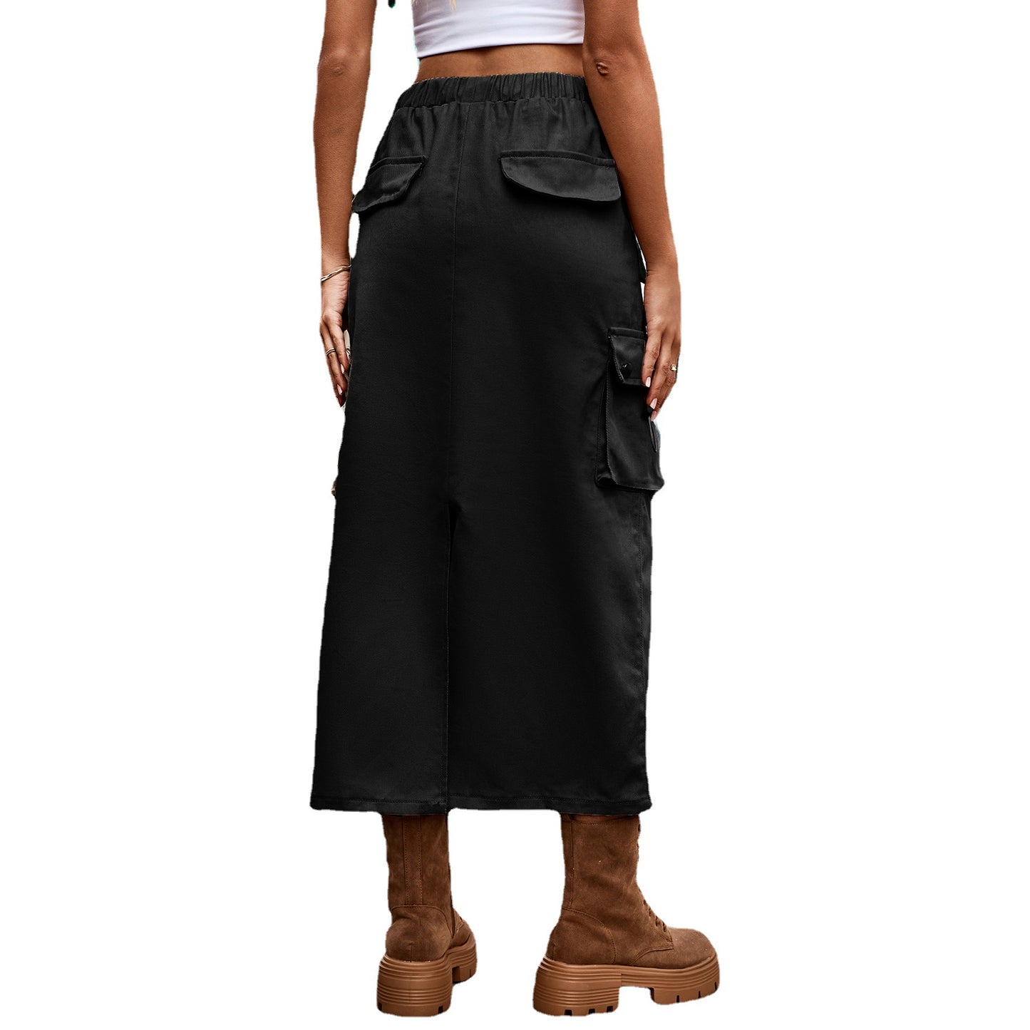 Graceful Versatile New Women's Drawstring Denim Skirt