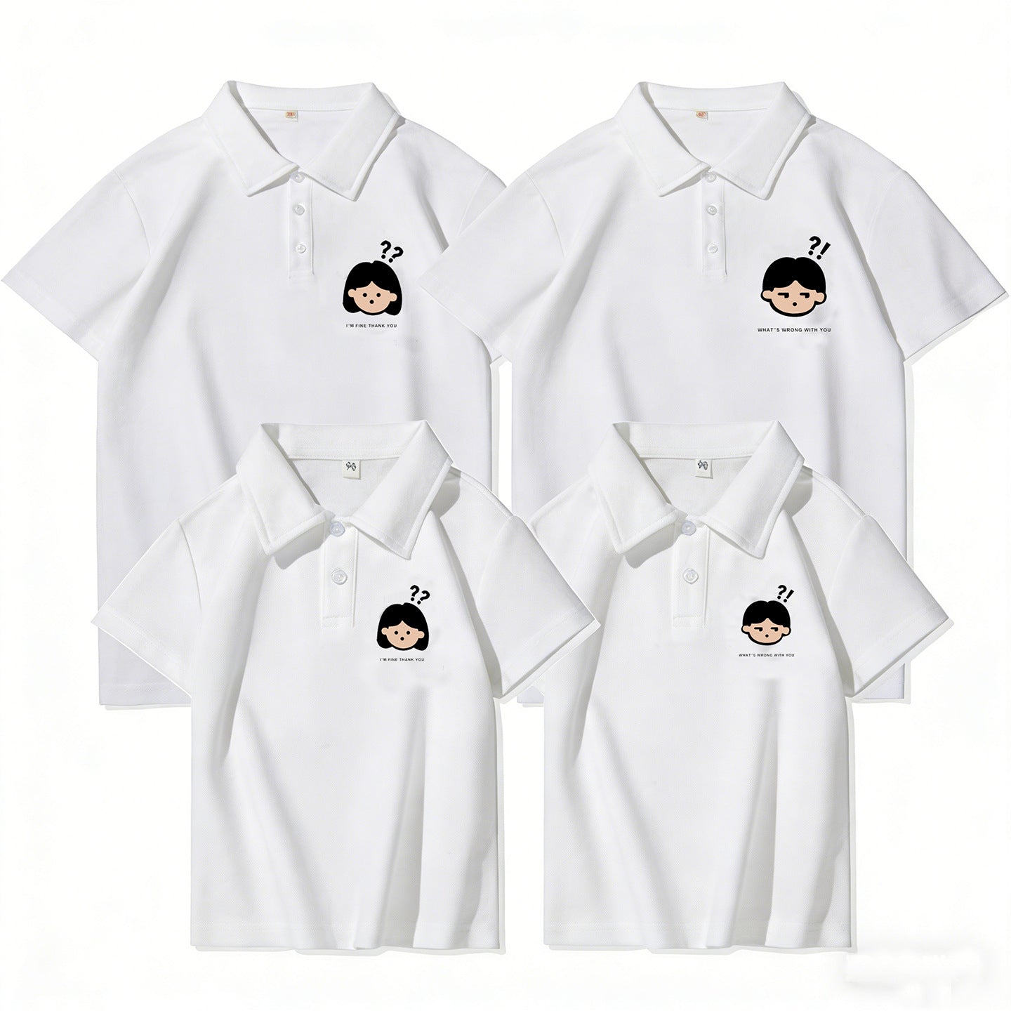 College Style Shirt Suit Family Of Parent-child Outfit