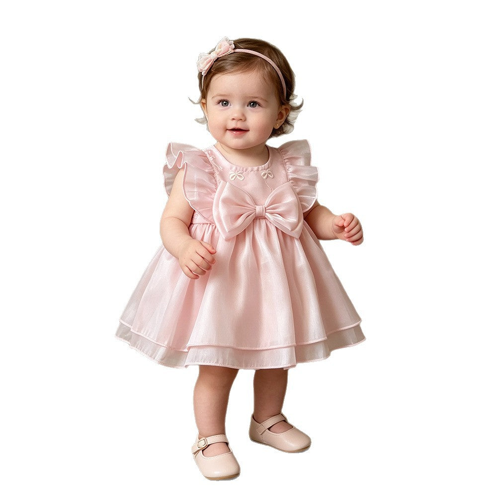 For Babies Cute Princess Tulle Full Moon Year Bloomer Children's Dress