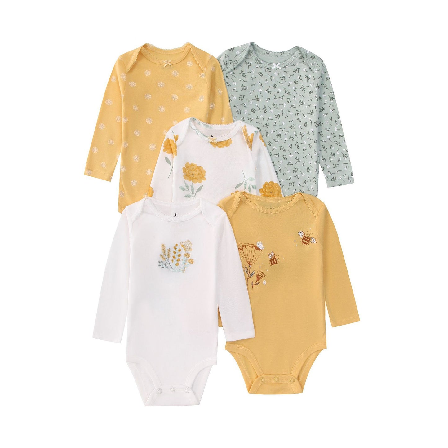 Children's Clothing Long-sleeved Triangle Romper Five Pieces Jumpsuit, Climbing Suit
