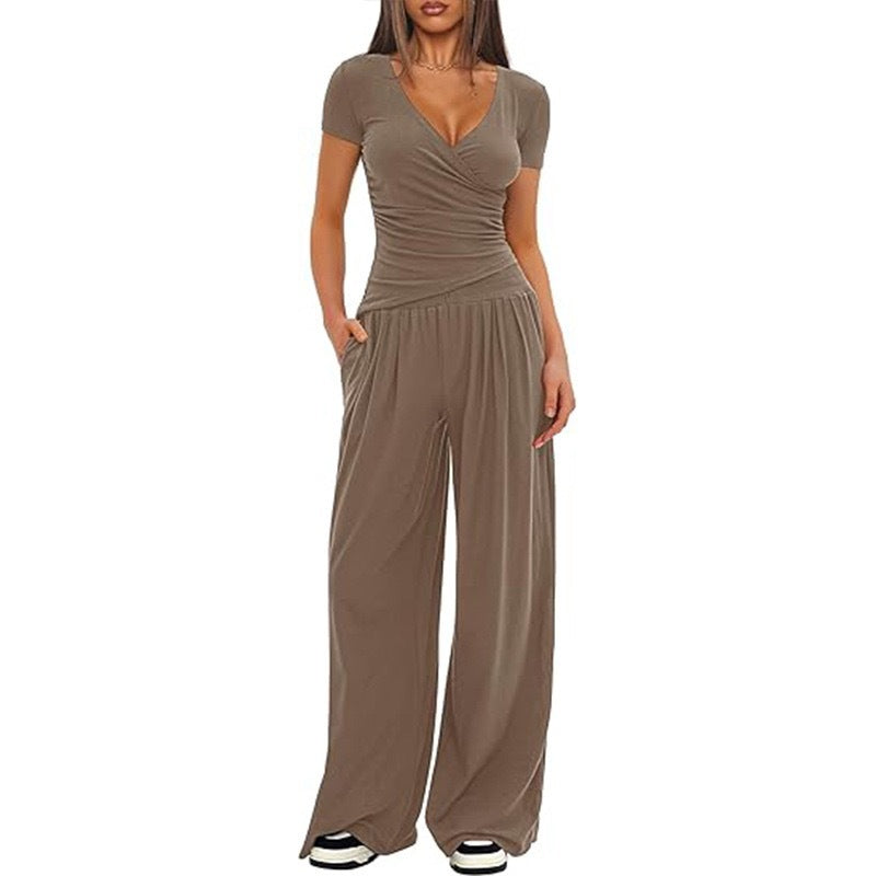 Women's Short-sleeved Sportswear Two-piece Leisure Commute Fashion Casual Suit