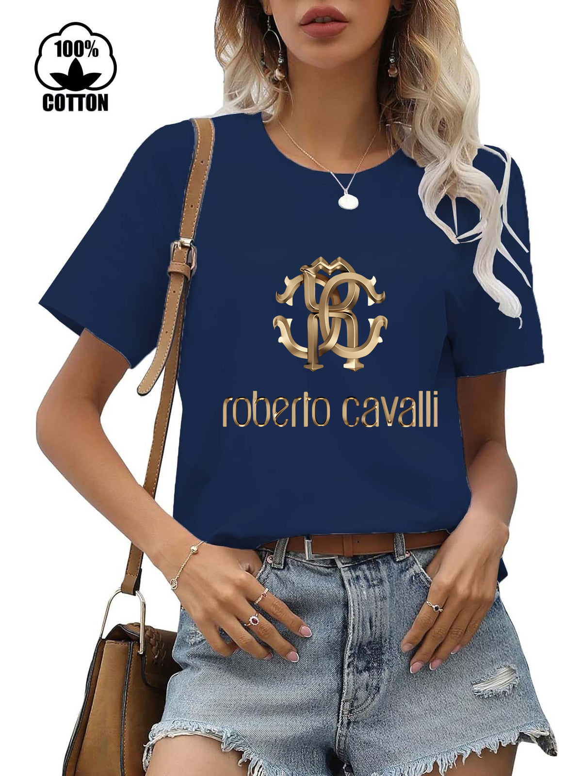 Women's Cotton Short-sleeved Round Neck Print Women's T-shirt