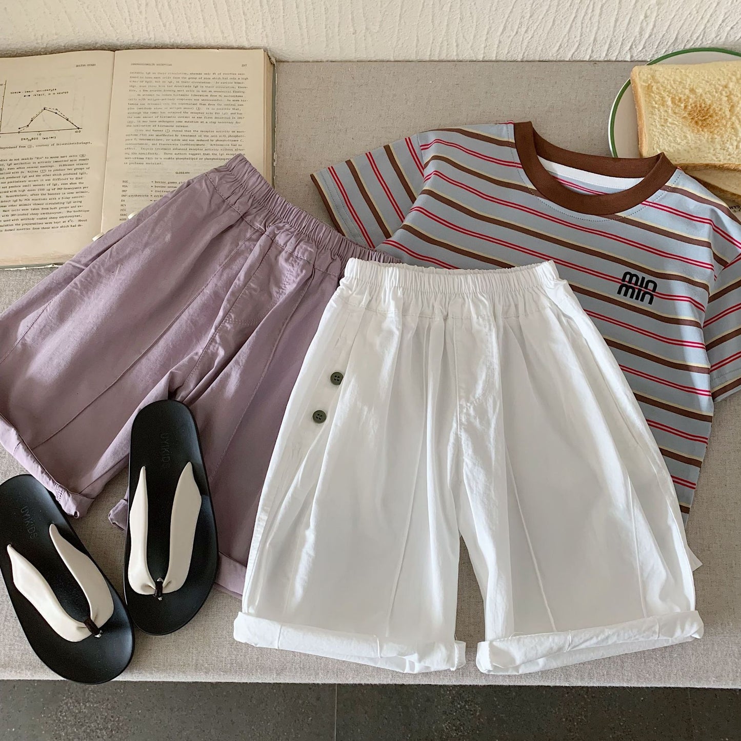 Children's Bermuda Shorts Summer Boys Solid Color Children's Pants