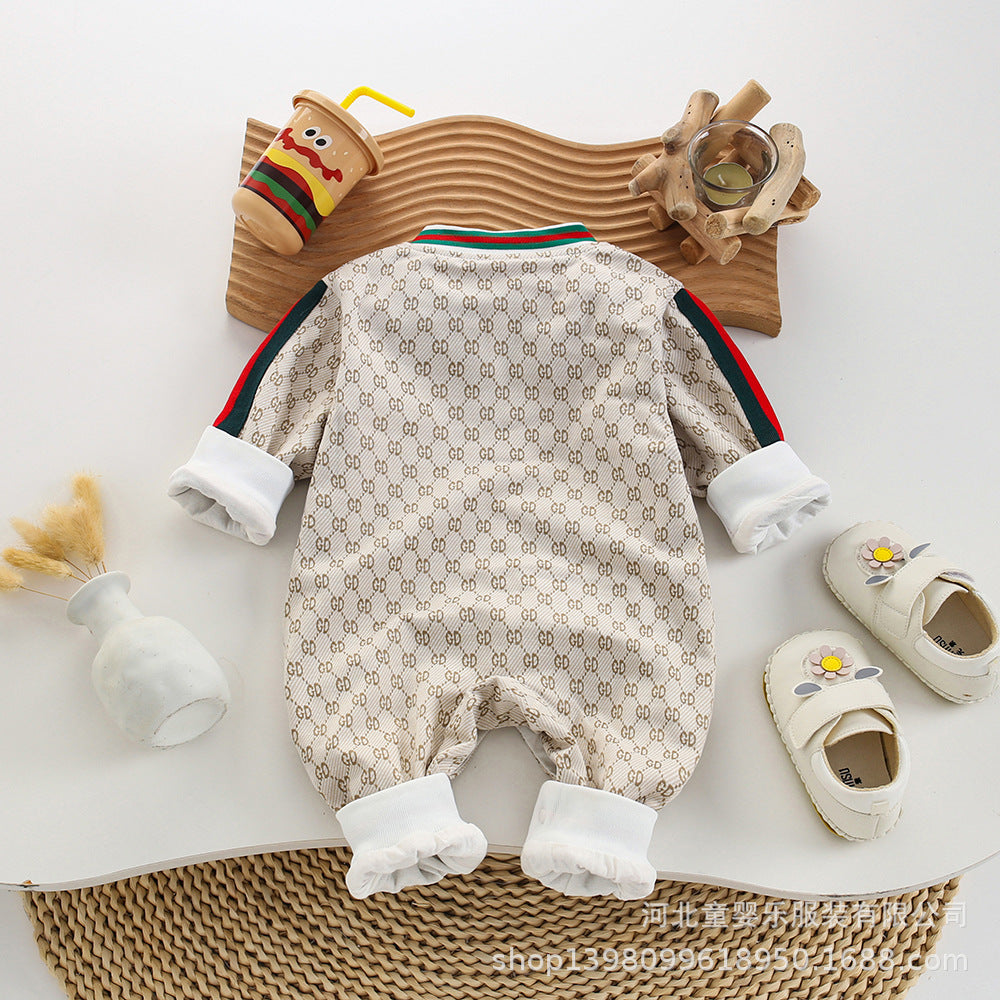 Trendy Plaid Male Female Bear Western Jumpsuit, Climbing Suit