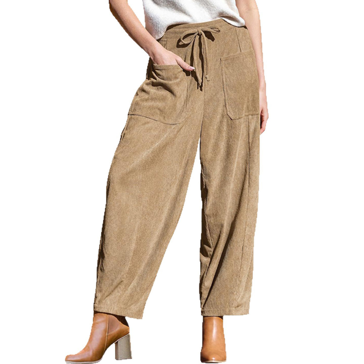 Women's Corduroy Harem Loose Wide Leg Leisure Clothing