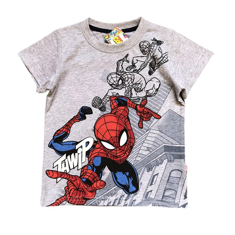 Children's Cartoon Captain Spider Hero Series Boy Children's T-shirt