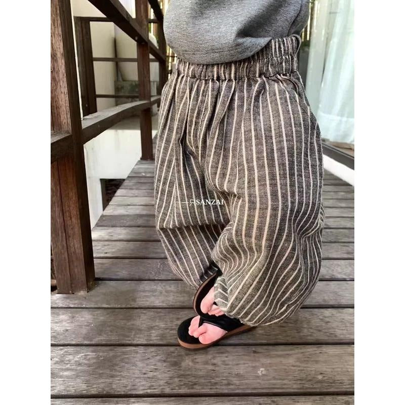 Children's Style Stripe Casual Spring Fashionable Trousers Children's Pants