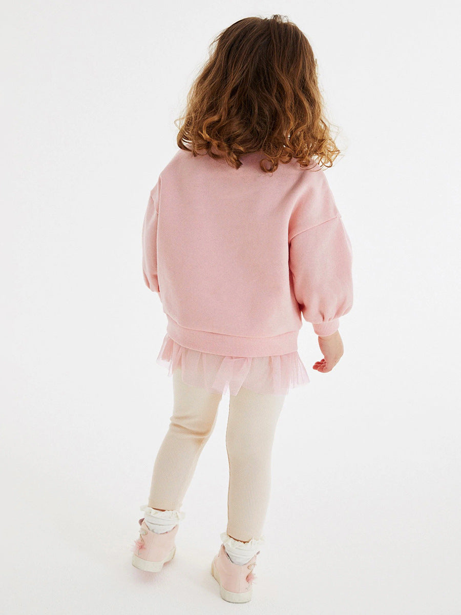 Children's Autumn Long-sleeved Mesh Cute Cartoon Children's Suit