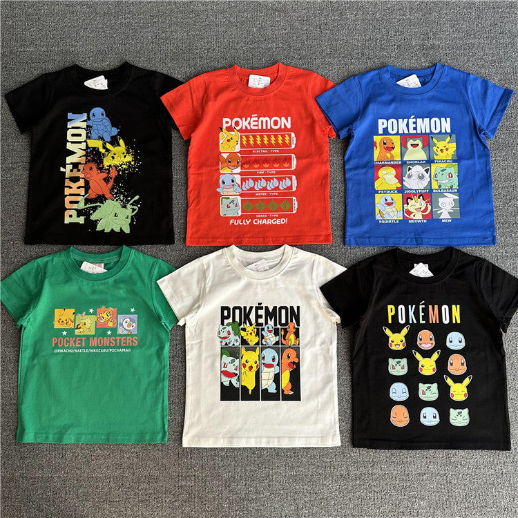 Versatile Children's Summer Cartoon Anime Short-sleeved Children's T-shirt