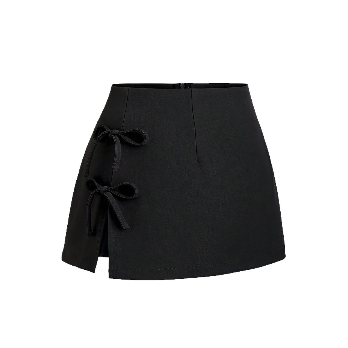 Bow Tie Sexy Slit Word Mini Skirt