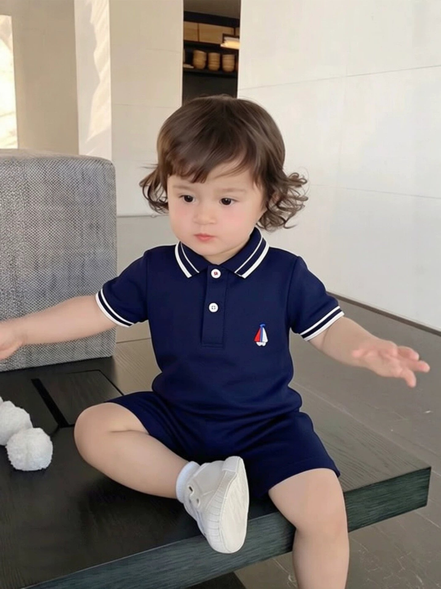 Clothes Gentleman One Year Old Celebration Dress Thin Jumpsuit, Climbing Suit