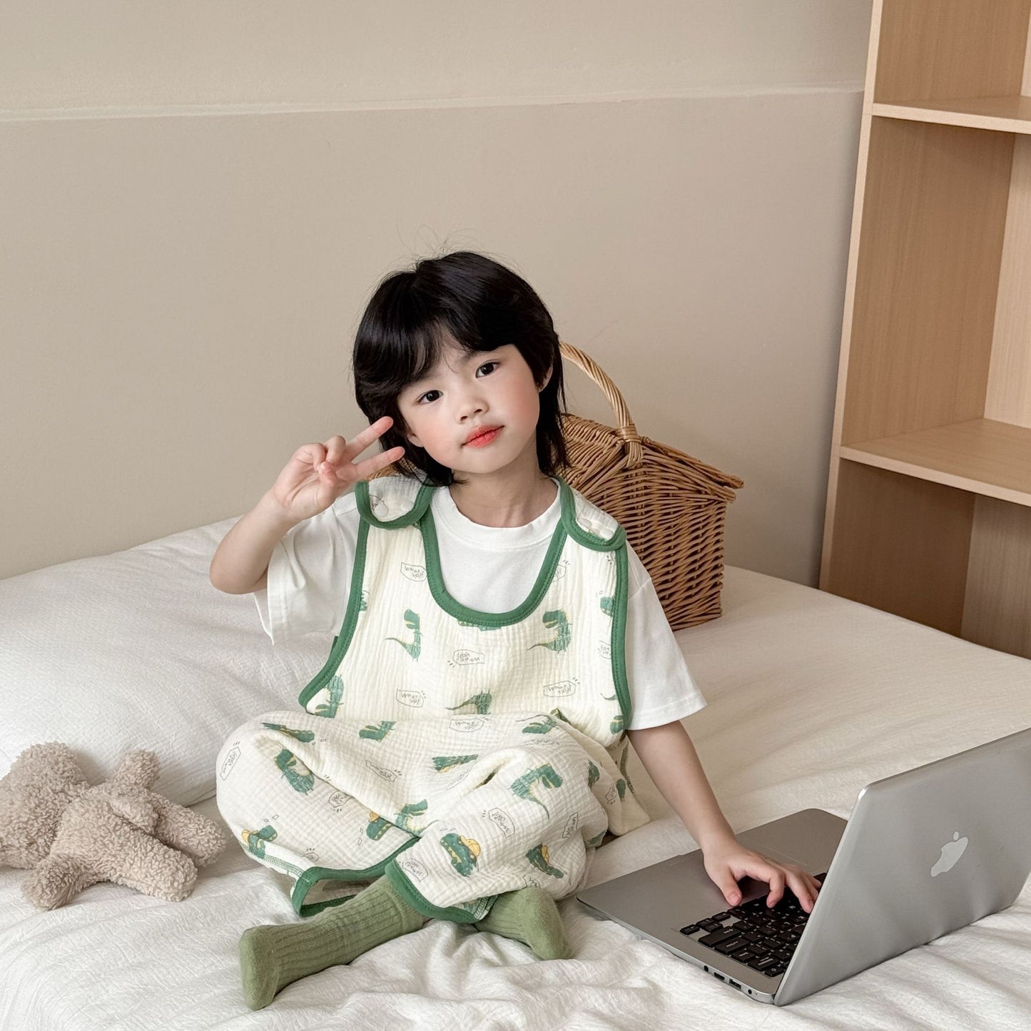 Women's & Men's 2 Gauze Sleeveless Sleeping Bag Jumpsuit Nightgown Blanket Jumpsuit, Climbing Suit