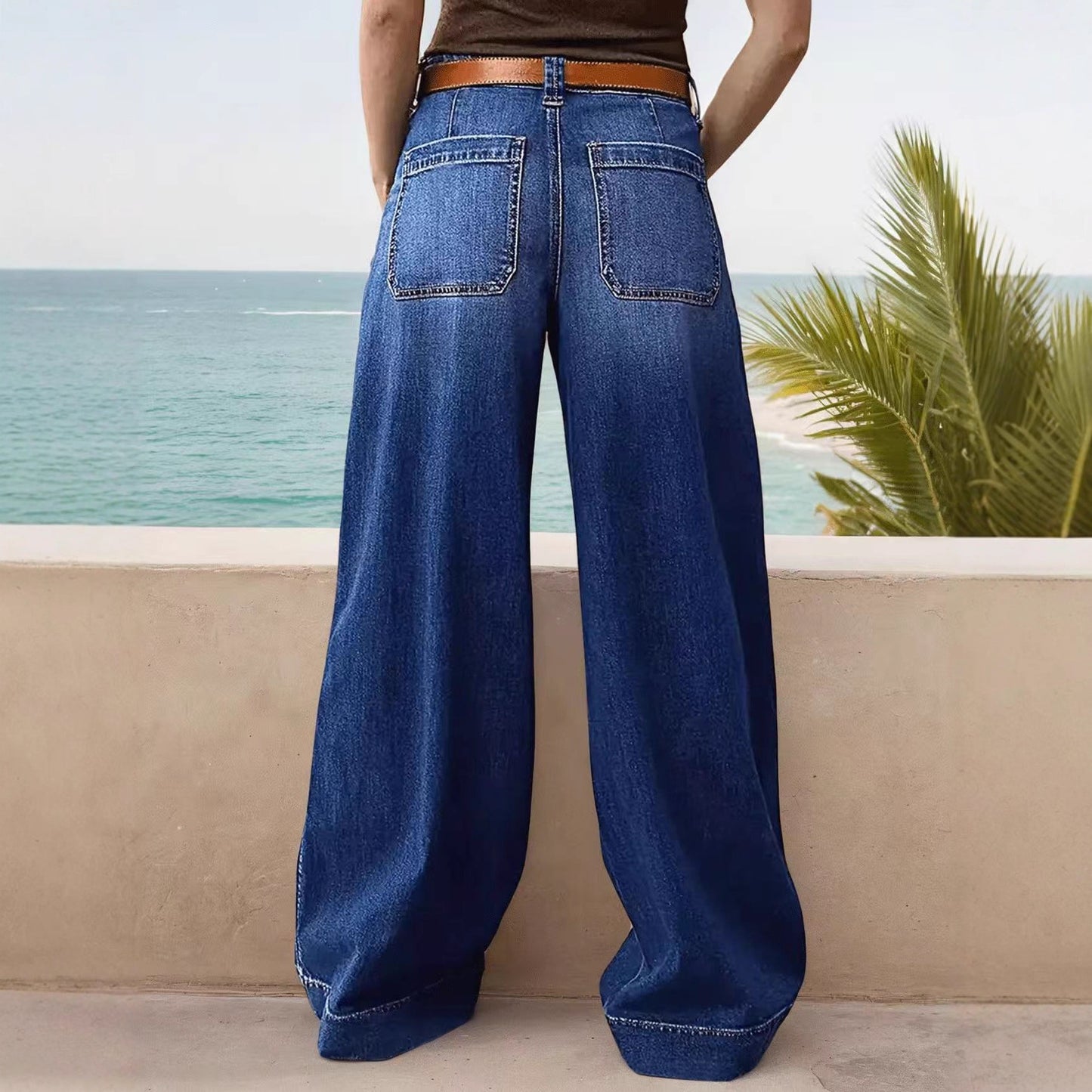 Classy Loose Slimming Ladies Straight Denim Women's Jeans