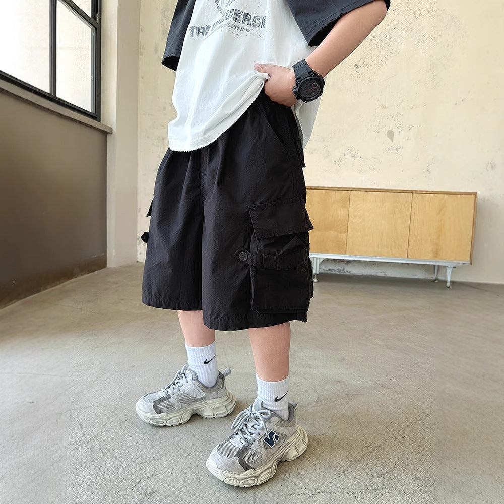 Children's Fashionable Casual Sports Medium Big Fifth Cotton Children's Pants