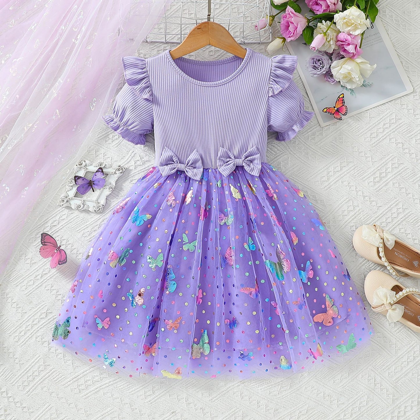 Children's Summer Puffy Skirt Cake Fashionable Princess Children's Dress