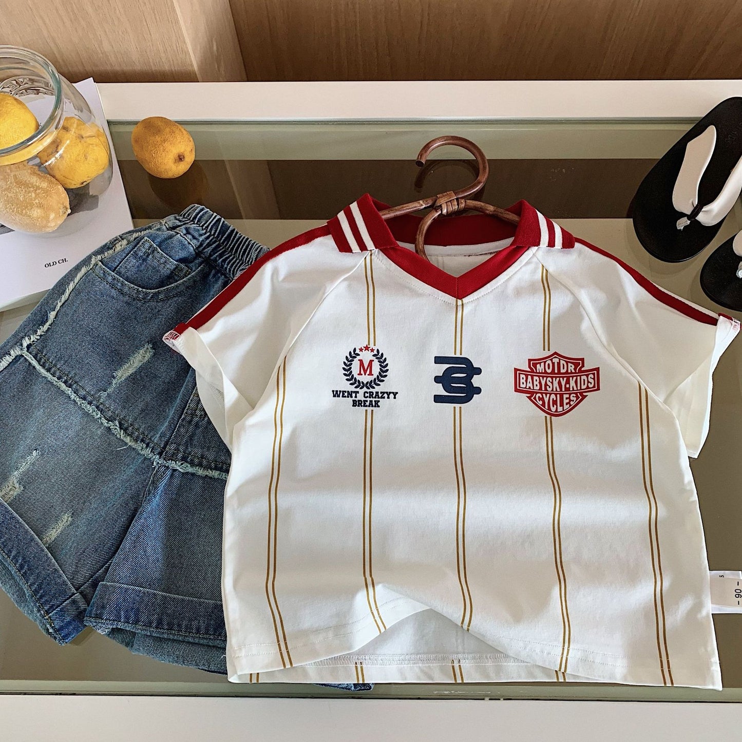 Children's Short-sleeved Summer Western Style Class Clothing Children's T-shirt