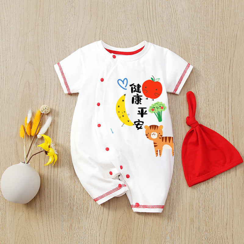 Born Clothes Thin Summer Clothing Cute Cartoon Jumpsuit, Climbing Suit