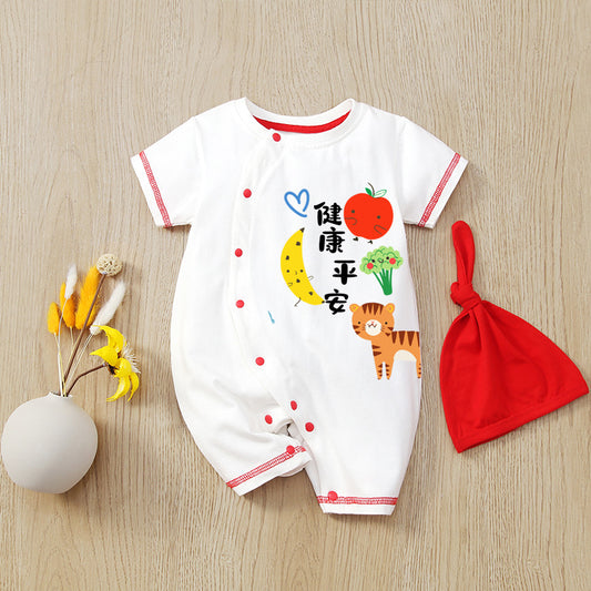 Born Clothes Thin Summer Clothing Cute Cartoon Jumpsuit, Climbing Suit
