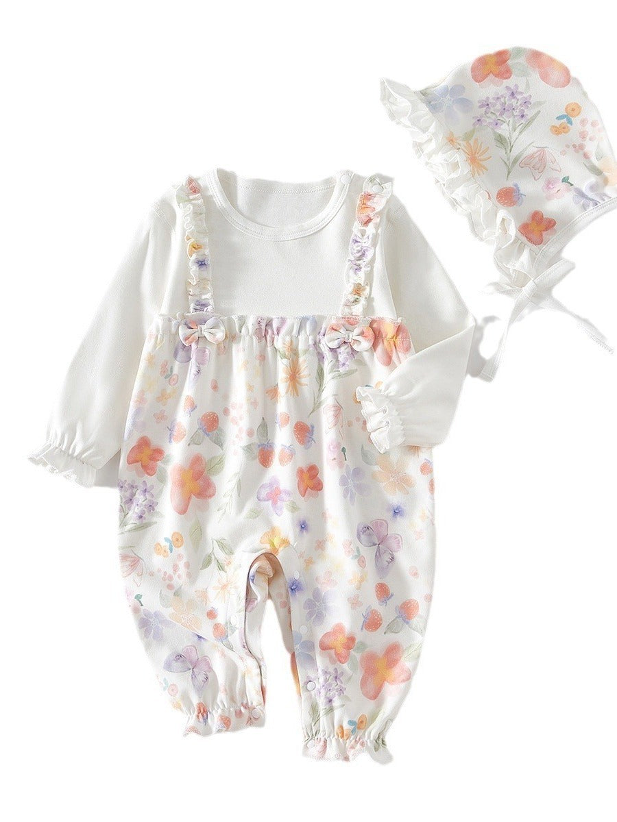 Jumpsuit Born Clothes Spring Pure Cotton Rompers Going Out Cute Jumpsuit, Climbing Suit