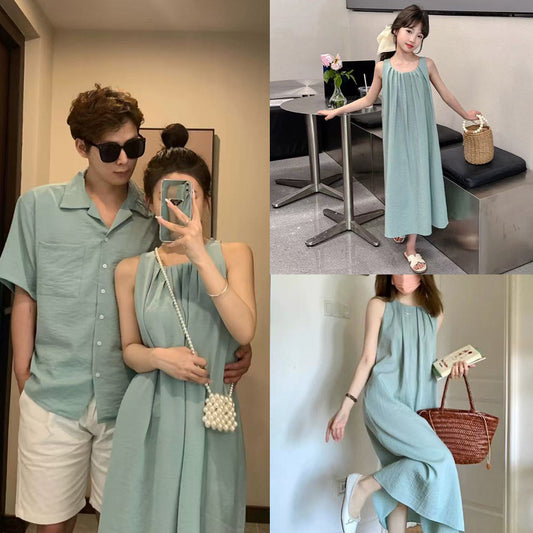 Children's Seaside Holiday High-grade Beach Shirt Clothing Short Parent-child Outfit