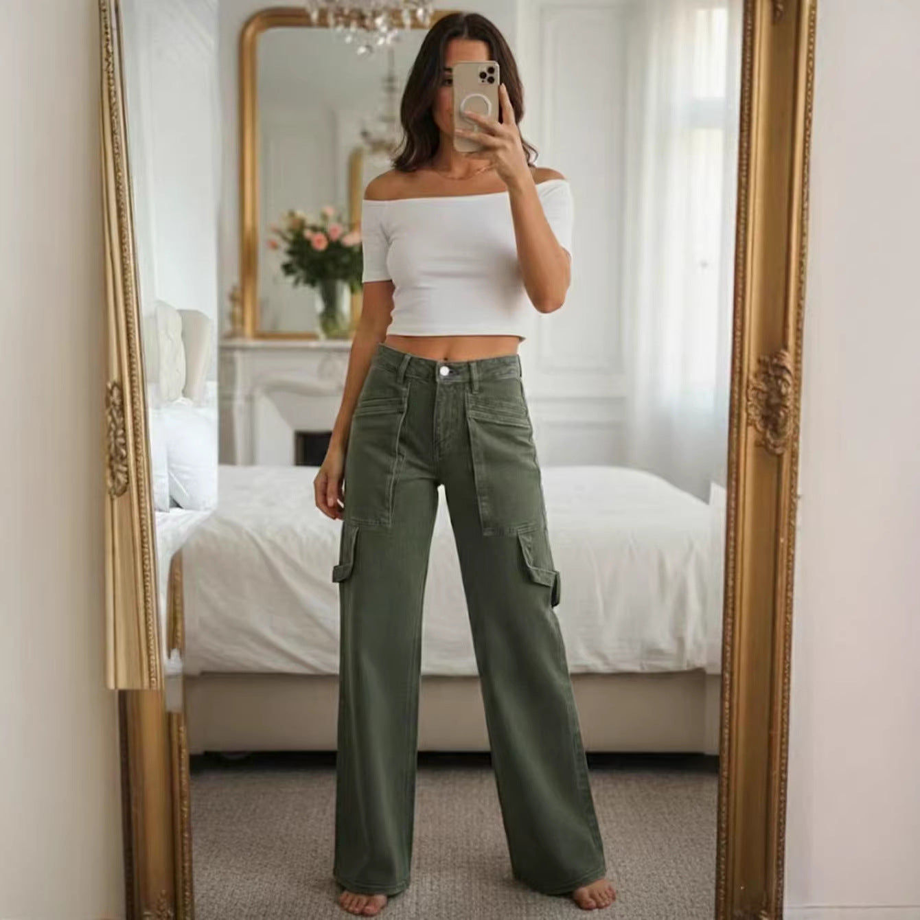 Women's Casual Versatile Suitable For Daily Fashion High Pants