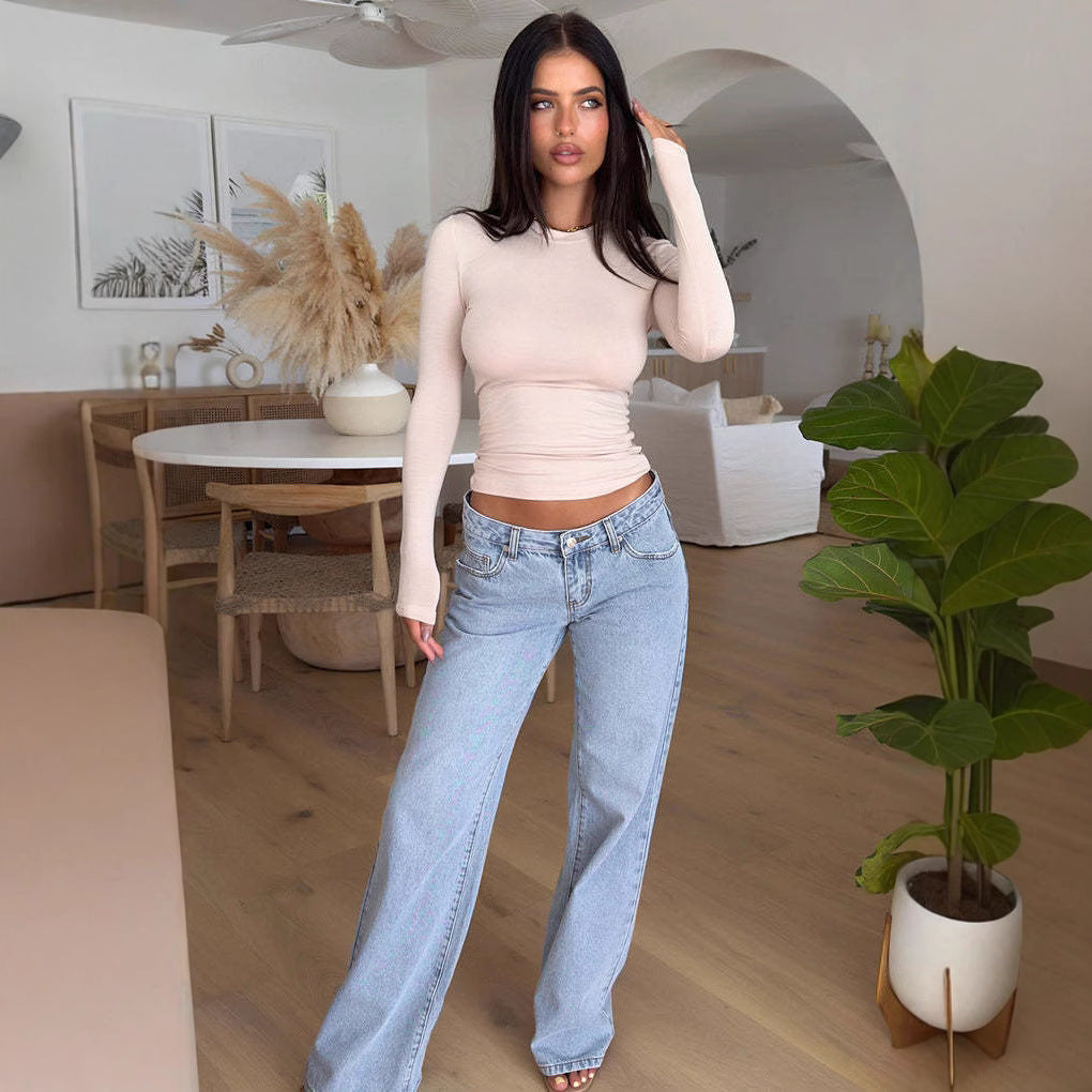 Low Waist Fashion Retro Loose Denim Women's Jeans