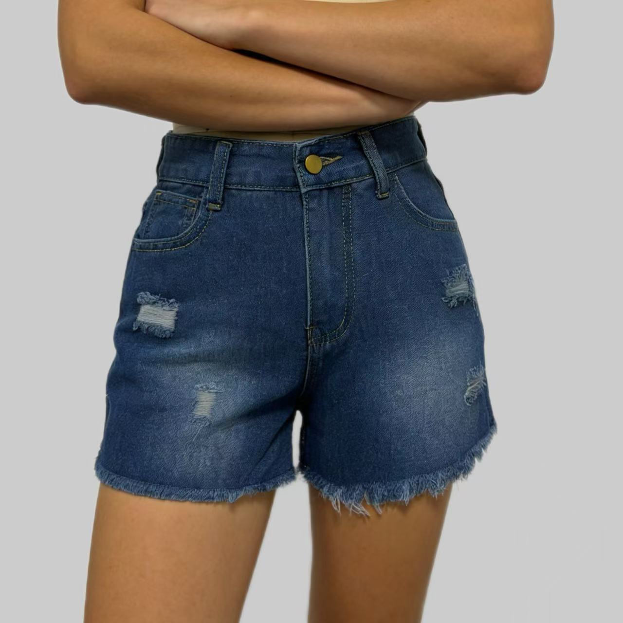 Women's Four-color Hole Hip Raise High Waist Women's Jeans