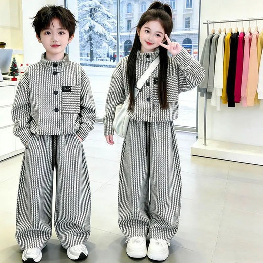 Women's & Men's Can Wear Korean Style Texture Fashion Clothing Children's Suit