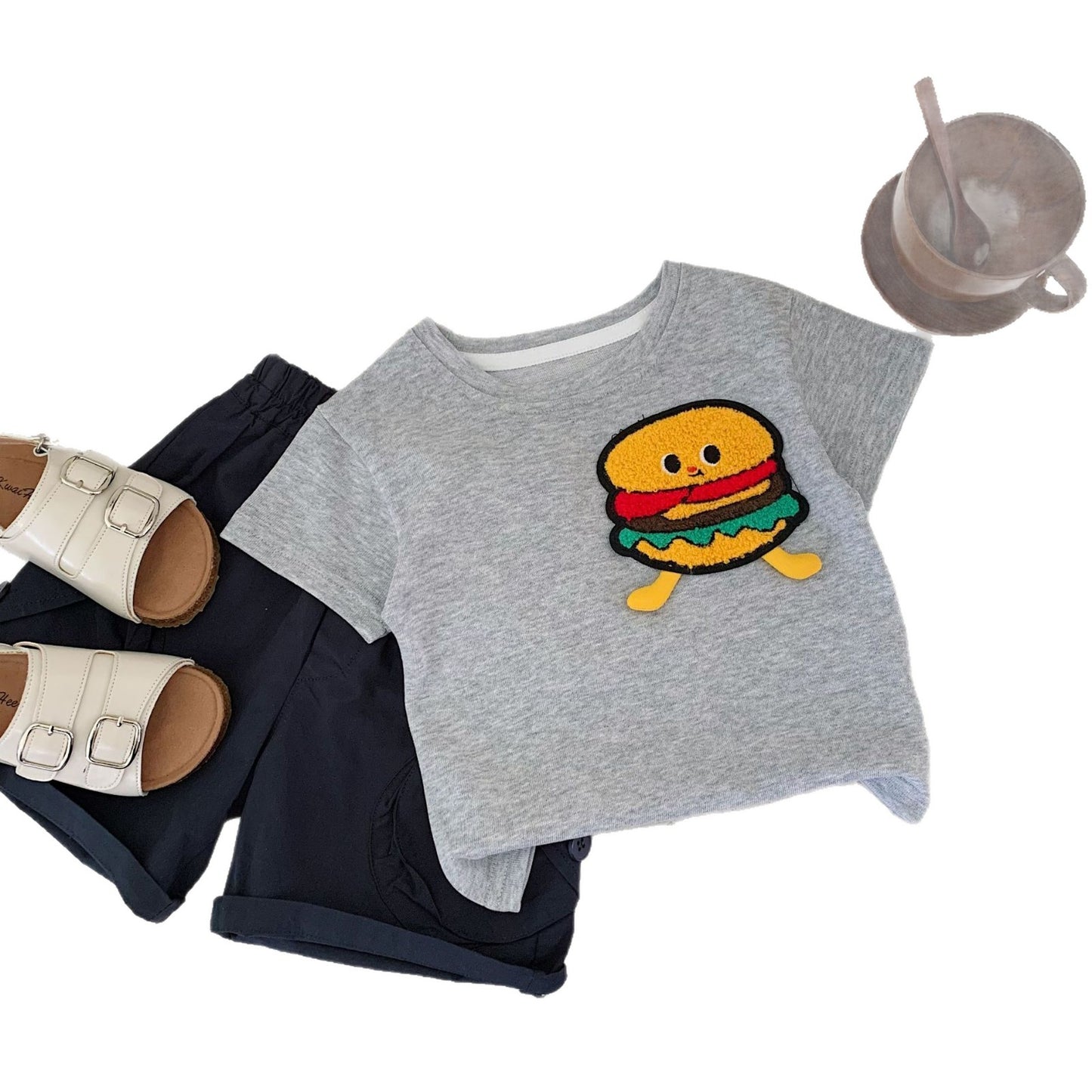 Children's Short-sleeved Summer Boys Cartoon Pullover Versatile Thin Children's T-shirt