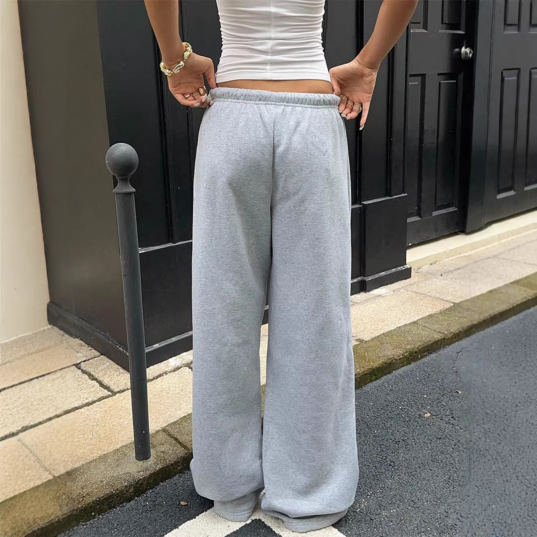 Autumn Style Retro Waist Idle Versatile Draping Casual Pants