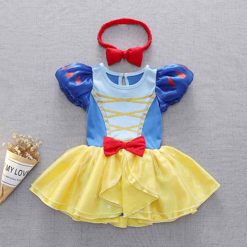 Children's Halloween Clothing Short Sleeve Pullover Infant Princess Jumpsuit Romper Jumpsuit, Climbing Suit