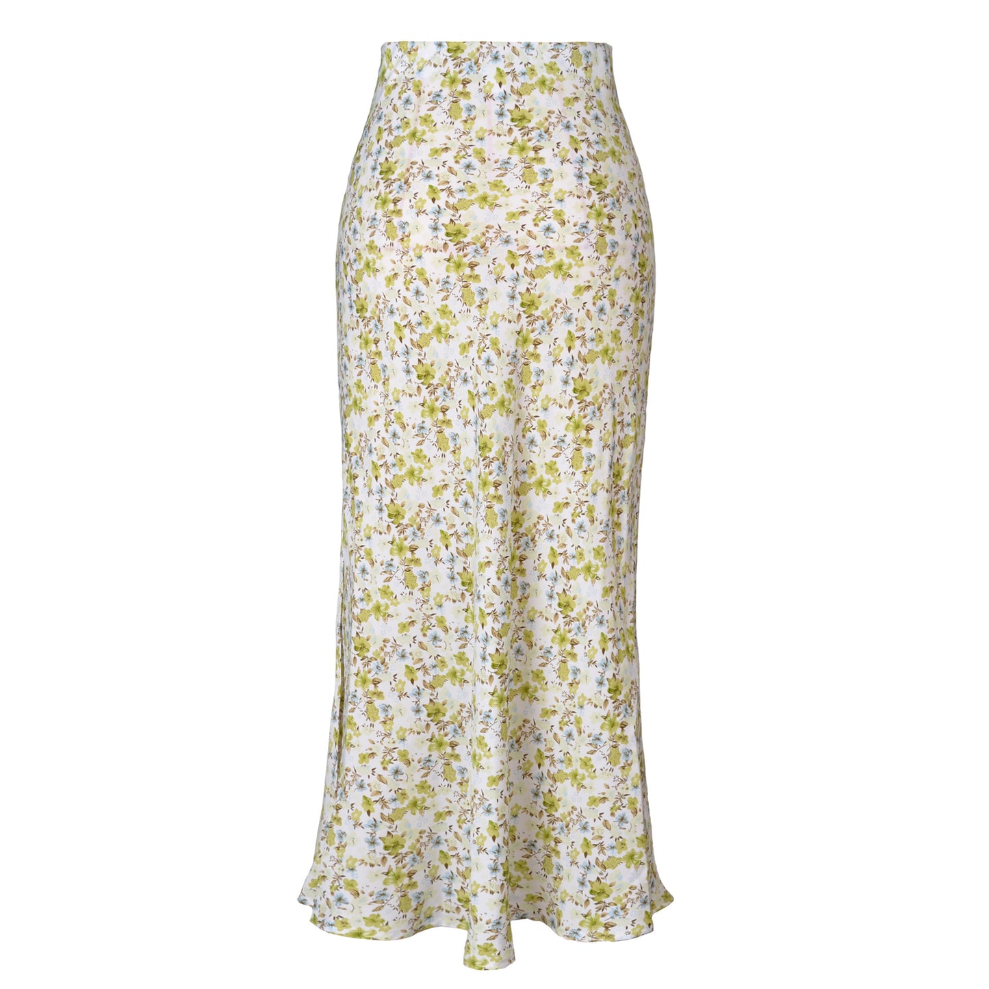 Women's Satin High Waist Elastic Quality Split Skirt