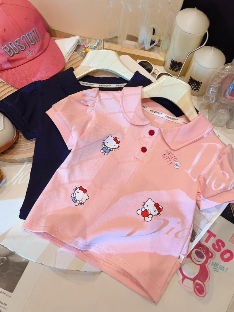 Children's T-shirt Summer Cartoon Korean Sports Casual Shorts Children's Suit